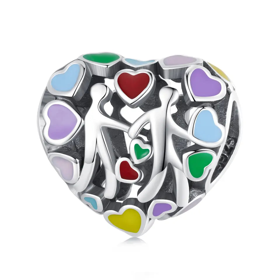 Colorful Heart Charm