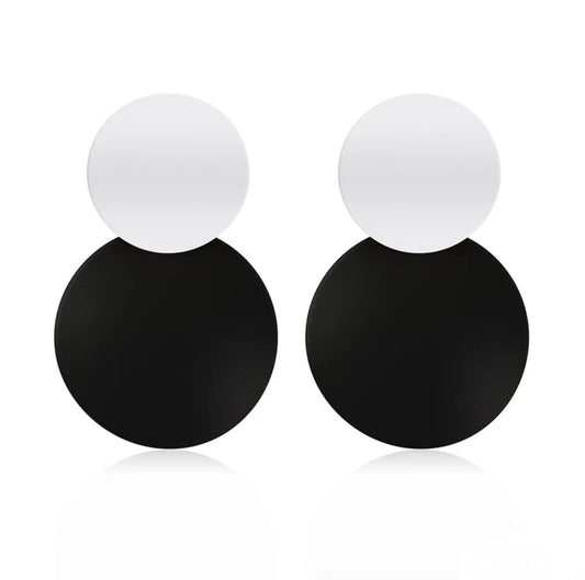 Black and White Earrings