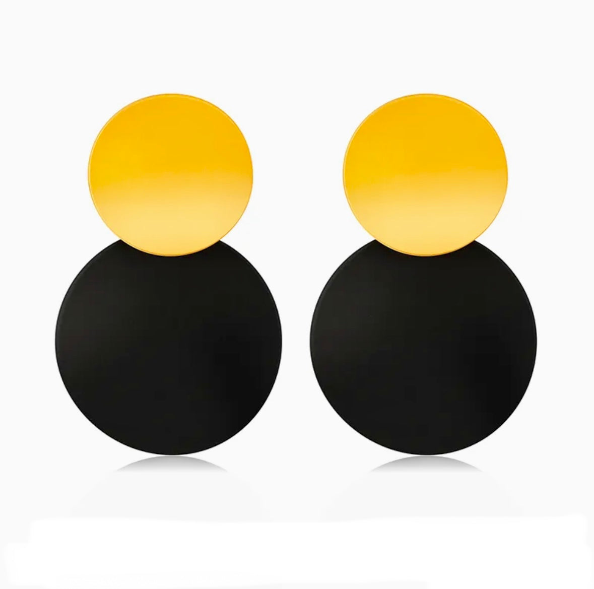 Yellow and Black Earrings